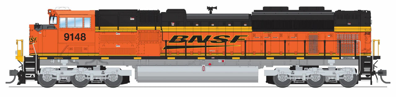 Broadway Limited HO Scale EMD SD70ACe BNSF #9287 Swoosh Scheme DCC-Ready