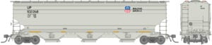 HO Scale Trinity 3-Bay Covered Hopper Union Pacific #102527