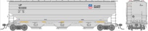 HO Scale Trinity 3-Bay Covered Hopper Union Pacific #103241