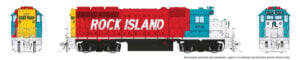 Rapido HO Scale EMD GP40 Rock Island Maroon & Blue #4710 DC/DCC/Sound