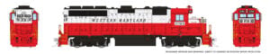 Rapido HO Scale EMD GP40 Western Maryland Circus Scheme DC/DCC/Sound